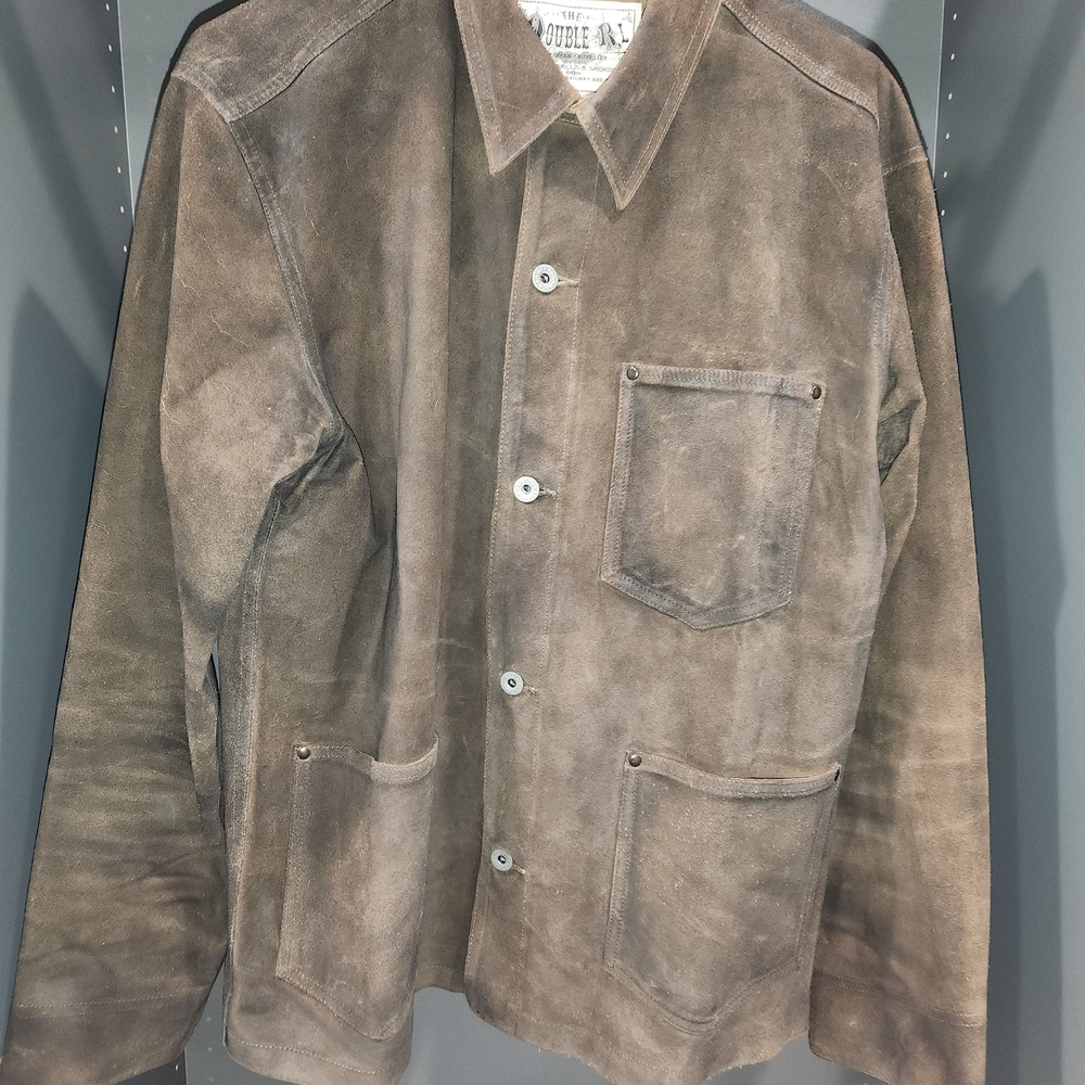 Ralph Lauren Double RL Men's Brown Suede Shirt Jacket New With Tags